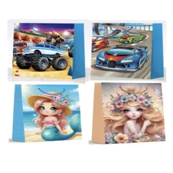 Torebka prezentowa uniwersalna S szerokie dno mix - Ju-Piter