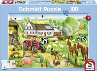 Puzzle 100 Wesołe gospodarstwo G3 - Schmidt