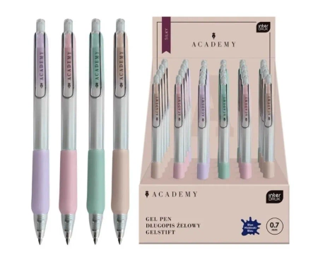 Długopis automat żel Silky Academy nieb (24szt) - INTERDRUK