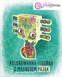 Figurka z magnesem zwierzak do kolorowania Pająk - PINK LEMON