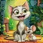 Mozaika piankowa kot i mysz 25x25cm - Titanum