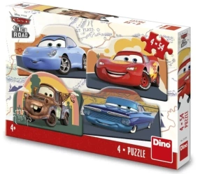 Puzzle 4x54 Auta Cars W trasie - Dino Toys
