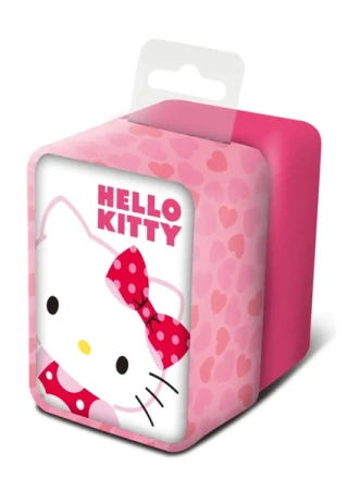 Zegarek analogowy z różowym paskiem w metalowym opakowniu Hello Kitty HK50028 - Kids Euroswan