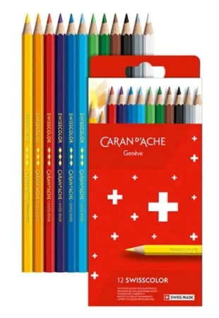 Kredki Swisscolor 12 kolorów - Carandache