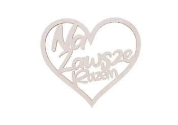 Drewniany napis - Na zawsze razem 5szt biały - Cresco