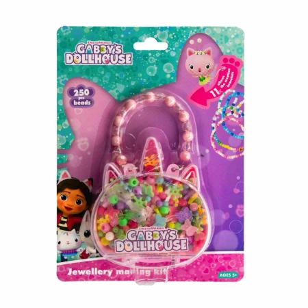 Zestaw koralików Gabby's Dollhouse Jednorożec 250 szt. + 2m gumki - ASTRA art-pap