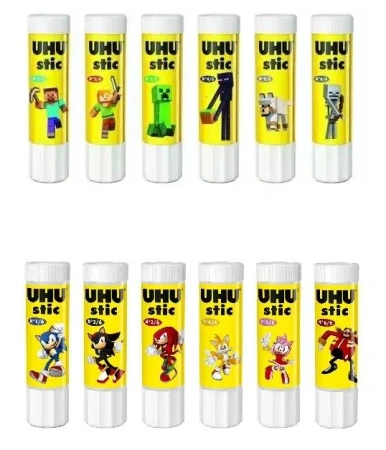 Klej w sztyfcie Minecraft/Sonic 21g (12szt) UHU