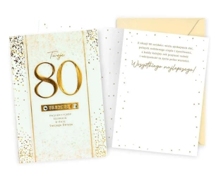 Karnet B6 Urodziny 80 - Kukartka