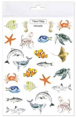 Tatuaże zmywalne Zwierzęta mórz i oceanów - Mama Maluje
