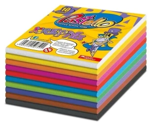 Bibuła marszczona kostka 10x10cm 10 kolorów mix - Alfa Pastello