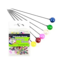 Szpilki kolorowe perłowe 28mm 100szt - Penword