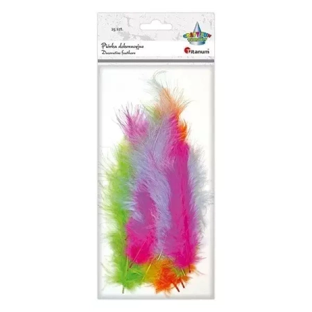 Piórka puch 11,8-15 cm mix 25szt - Titanum