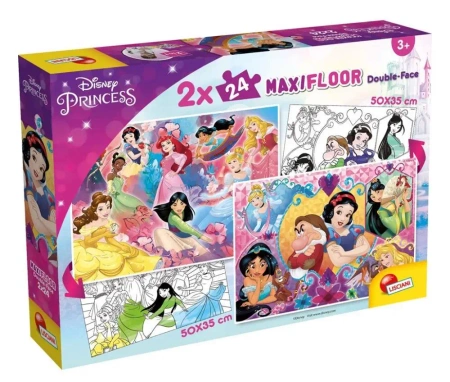 Puzzle dwustronne maxi 2 x 24 Princess - Lisciani
