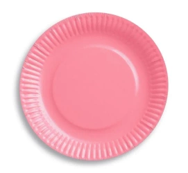 Talerzyki papierowe różowe 18cm 6szt - Godan