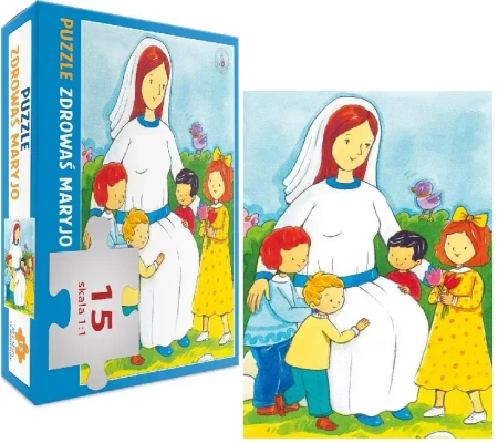 Puzzle 15 elementów. Zdrowaś Maryjo