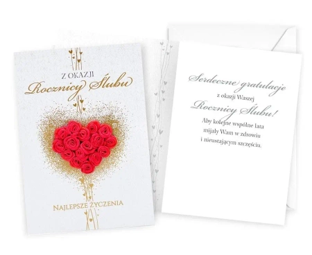 Karnet Rocznica ślubu - Kukartka