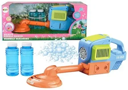 Maszyna do baniek mydlanych kosiarka niebieska - Leantoys