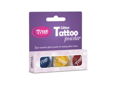 Tytoo. Tatuaże zestaw brokatów 3 koloroy - Multiprint
