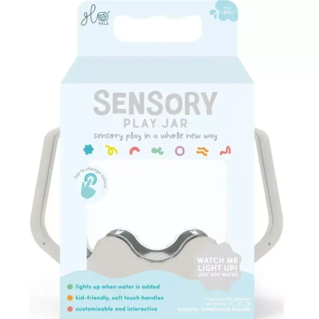GLO PALS Świecący Słoik sensoryczny do napełnienia wodą - szary Cozy Cloud