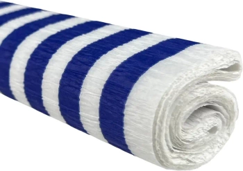 Paczka Bibuła marszczona 50x200 paski niebieskie na białym 10 rolek - TYMOS
