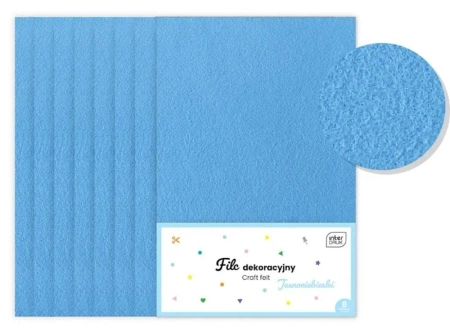 Filc dekoracyjny jasnoniebieski 8szt - INTERDRUK