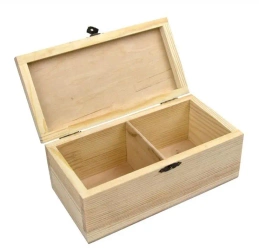 Pudełko drewniane z zamkiem 20x10x8cm - Rosa