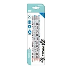 Ołówek z gumką HB 4szt Panda - Praca zbiorowa