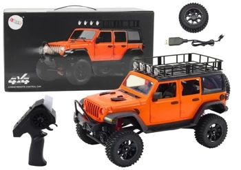 Auto terenowe R/C 2.4G napęd 4x4 pomarańczowy - Leantoys