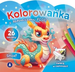 Kolorowanka z tatuażami fluo Smoki - praca zbiorowa