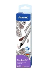 Cienkopis Fineliner 96 0,4mm brązowy (10szt) - PELIKAN