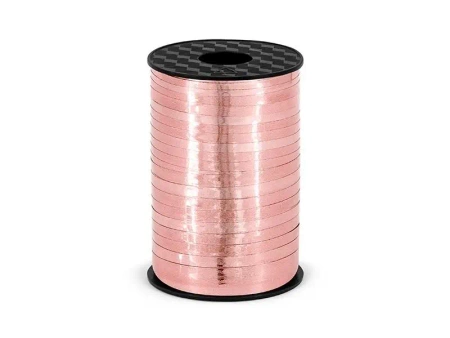 Wstążka plastikowa różowe złoto 5mmx225m - PartyDeco