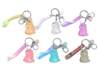 Brelok jednorożec z zawieszką neonową MIX - ADAR