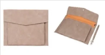 Teczka A4 z kieszonką nubuk szara - ANTRA