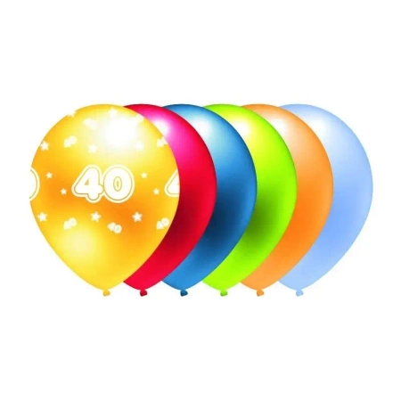 Balon 40 mix kolorów metalik 5szt - GoParty