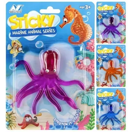 Żelowa Ośmiornica do rozciągania 1szt.mix - MEGA CREATIVE