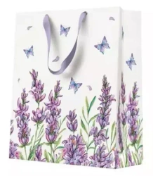 Torebka prezentowa Lawendowe motyle, średnia