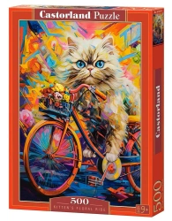 Puzzle 500 Kitten's Floral Ride CASTOR - Castorland