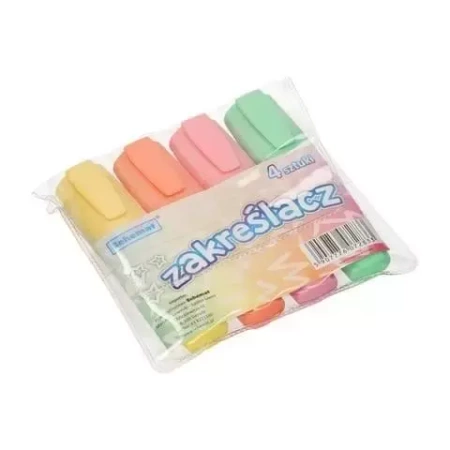 Zakreślacze pastelowe 4 kolory - Schemat