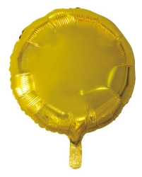 Balon foliowy okrągły złoty 45cm - Godan