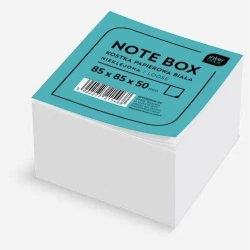 Kostka papierowa 85x85x50mm biała nieklejona - INTERDRUK