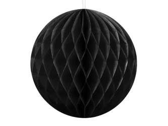 Kula bibułowa czarny 30cm - PartyDeco