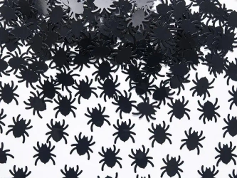 Konfetti Pająki czarny 1,2x1,2cm 15g - PartyDeco