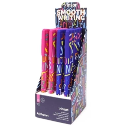 Długopis z zatyczką Fashion Alphabet nieb. (20szt) - Titanum