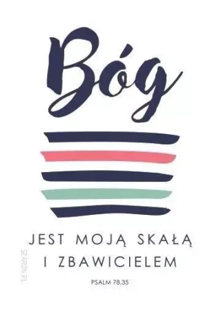 Magnes na lodówkę - Bóg jest moją skałą - Szaron