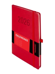 Kalendarz 2026 A5 Memofix TDW czerwony - -