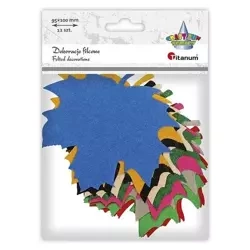 Filcowe liście klonu 100x95mm mix 12szt - Titanum