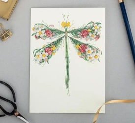 Karnet A065 B6 + koperta Ważka - DM Collection