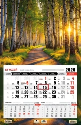 Kalendarz 2026 jednodzielny 3XL las - Pan Kalendarzyk