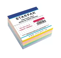 Wkład do kubika kolorowy nieklejony 85x85 mm - STARPAK