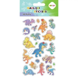 Naklejki 3D Puffy Dino 10x20cm HAPPY COLOR - GDD
